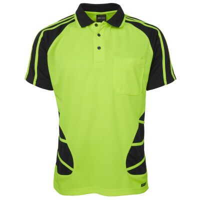 JB's Mens Hi Vis S/S Spider Polo Thumbnail