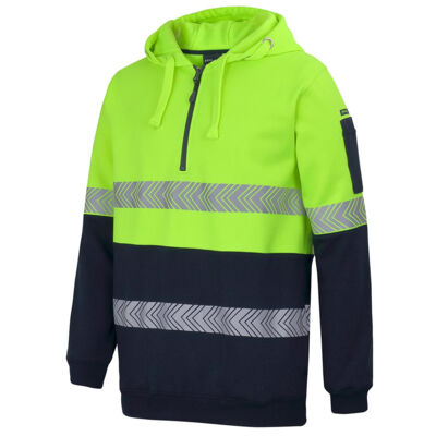 JB's Hi Vis (D+N) Half Zip Segmented Tape Hoodie Thumbnail